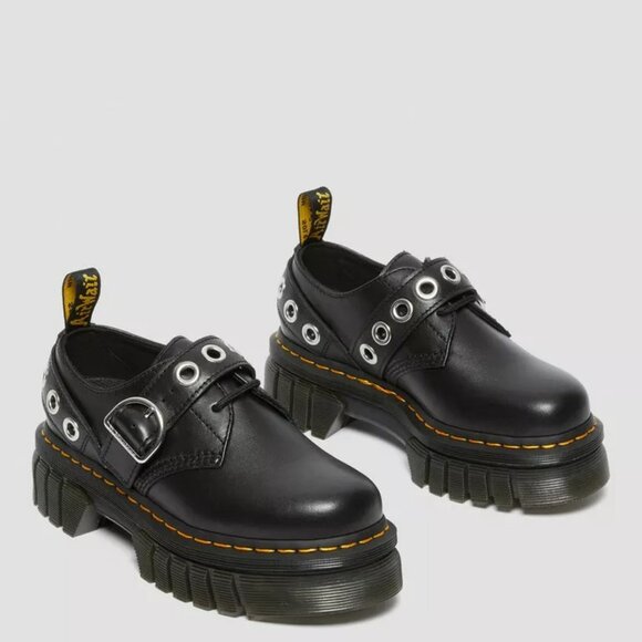 Audrick Hardware Leather Platform Oxford Shoes in Black - RARE - Picture 4 of 16